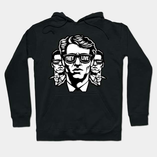 They Live Obey Submit Hoodie by ArtFactoryAI